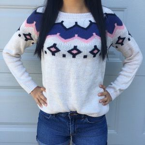 Garage Patterned Knit Sweater